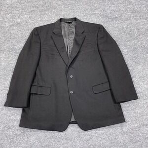 Jos. A. Bank Blazer Mens 48R Black 100% Cashmere Two Button Double Vent Lined